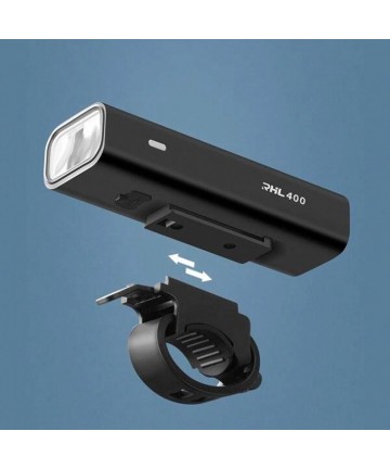 Rockbros 24310006001 Front Bike Light 400 lm + Micro USB Cable - USB-A - Black