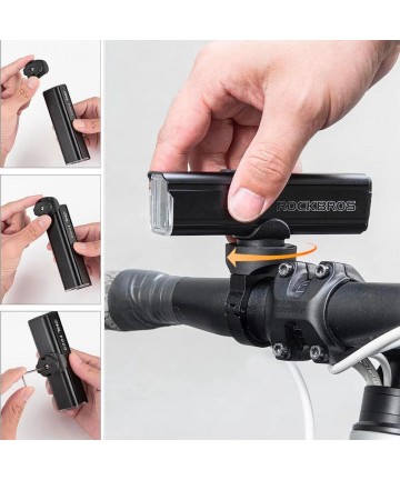 Rockbros 24610002001 Front Bike Light 1000 lm + USB-C - USB-A Cable - Black