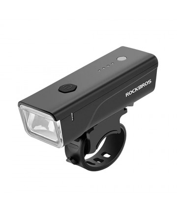 Rockbros 24510003001 Front Bike Light 260 lm + USB-C - USB-A Cable - Black