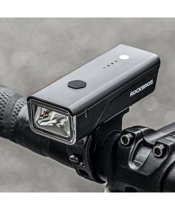 Rockbros 24510003001 Front Bike Light 260 lm + USB-C - USB-A Cable - Black