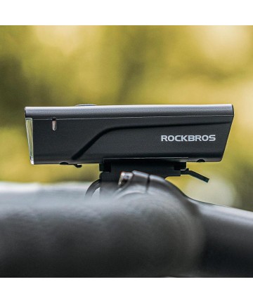 Rockbros 24510003001 Front Bike Light 260 lm + USB-C - USB-A Cable - Black