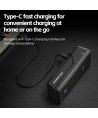 Rockbros 24510003001 Front Bike Light 260 lm + USB-C - USB-A Cable - Black