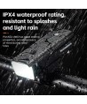 Rockbros 24510003001 Front Bike Light 260 lm + USB-C - USB-A Cable - Black