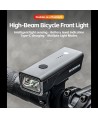 Rockbros 24510003001 Front Bike Light 260 lm + USB-C - USB-A Cable - Black