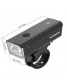 Rockbros 24510003001 Front Bike Light 260 lm + USB-C - USB-A Cable - Black