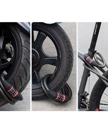 Rockbros RKS507-1BK bicycle lock with combination 1.8 m - black