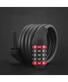 Rockbros RKS507-1BK bicycle lock with combination 1.8 m - black
