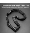 Rockbros 3230002001 bicycle lock with combination and key - black