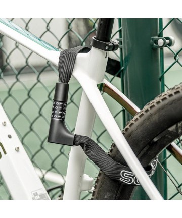 Rockbros 3230002001 bicycle lock with combination and key - black