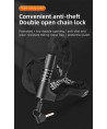 Rockbros 3230002001 bicycle lock with combination and key - black