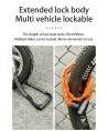 Rockbros 3230002001 bicycle lock with combination and key - black