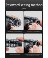 Rockbros 3230002001 bicycle lock with combination and key - black