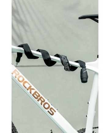 Rockbros 3230002001 bicycle lock with combination and key - black