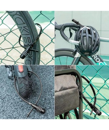 Rockbros 3240001001 bicycle lock for 0.5 m combination - black