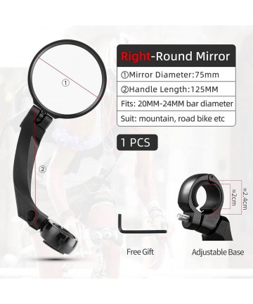 Rockbros 26210001004 Rearview Right Bicycle Mirror - Black