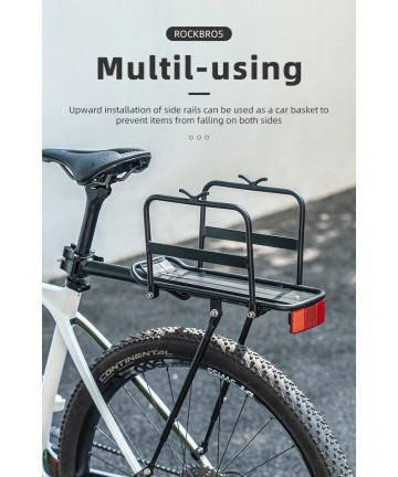 Rockbros 33210004001 bicycle rack with shelf - black