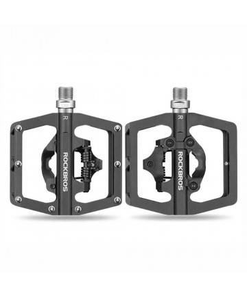 Rockbros PD15-BK Aluminum Alloy Bicycle Pedal Set - Black