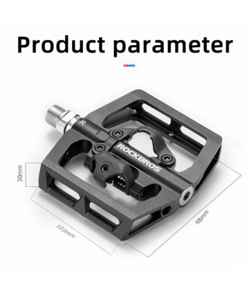 Rockbros PD15-BK Aluminum Alloy Bicycle Pedal Set - Black