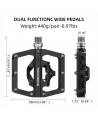 Rockbros PD15-BK Aluminum Alloy Bicycle Pedal Set - Black