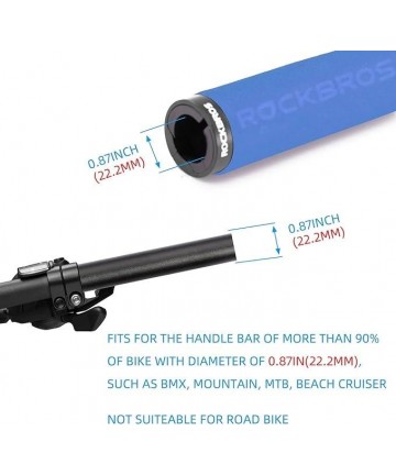 Rockbros BT1001BLBK sponge bicycle handlebar grips - blue and black