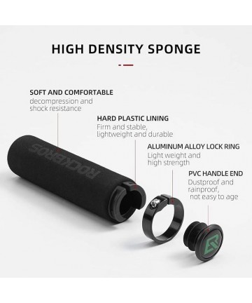 Rockbros BT1001BKBK sponge bicycle handlebar grips - black