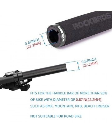 Rockbros BT1001BKBK sponge bicycle handlebar grips - black