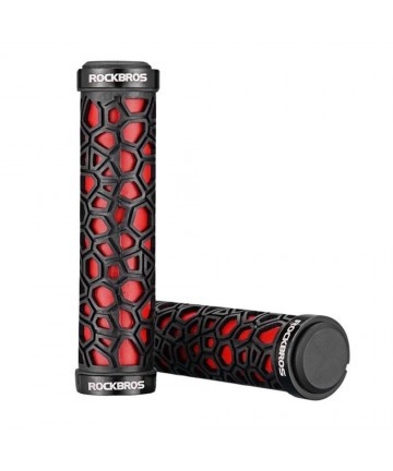 Rockbros 2017-14ARD bicycle grips - black and red