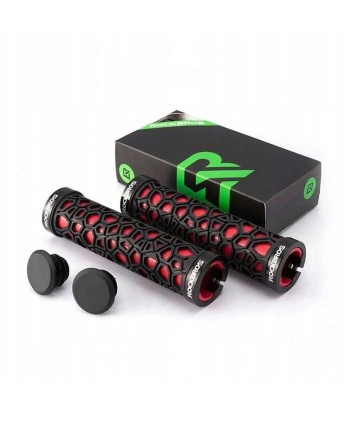 Rockbros 2017-14ARD bicycle grips - black and red