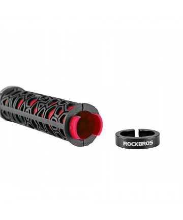 Rockbros 2017-14ARD bicycle grips - black and red