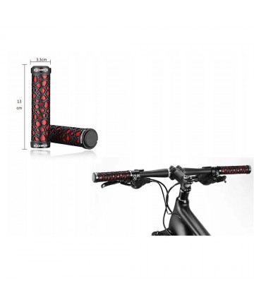 Rockbros 2017-14ARD bicycle grips - black and red