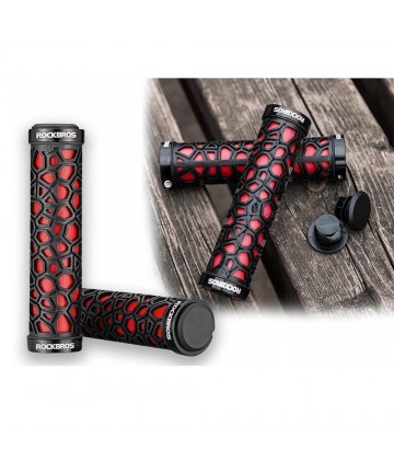 Rockbros 2017-14ARD bicycle grips - black and red