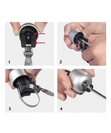 Rockbros 15-1BBK retro bicycle bell - black