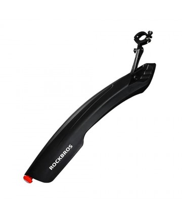 Rockbros DNB8001 mudguard with red LED light - black