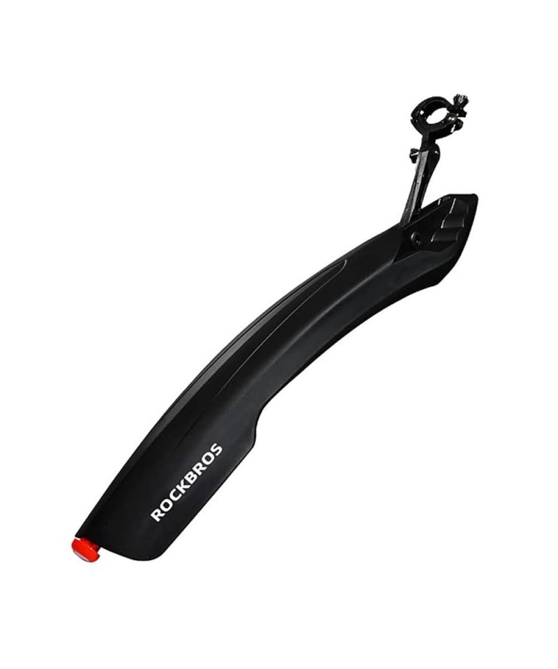 Rockbros DNB8001 mudguard with red LED light - black