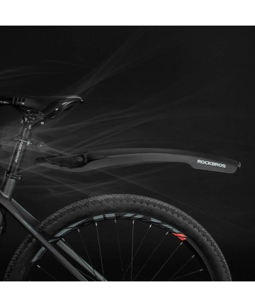 Rockbros DNB8001 mudguard with red LED light - black