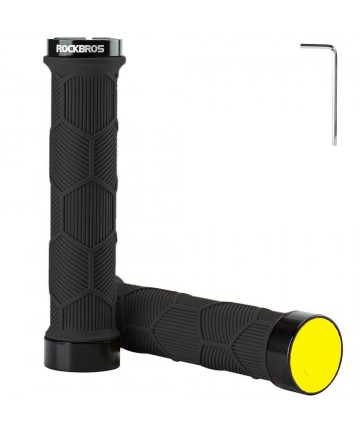 Rockbros 40720007001 bicycle grips with reflector - black