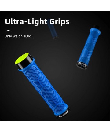 Rockbros 40720007003 bicycle grips with reflector - blue