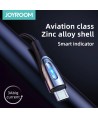 Joyroom Sharp Series S-M411 USB-A / micro USB 3A 1.2m Cable with Charging Indicator - Black