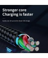 Joyroom Sharp Series S-M411 USB-A / micro USB 3A 2m Cable with Charging Indicator - Black