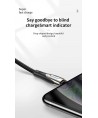 Joyroom Sharp Series S-M411 USB-A / micro USB 3A 2m Cable with Charging Indicator - Black