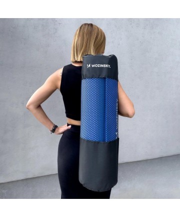 Wozinsky exercise mat 181 x 63 x 0.9 cm thick gymnastic yoga mat blue