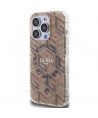 Guess IML GCube MagSafe case for iPhone 15 Pro Max - brown