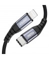 Choetech IP0039 USB-C / Lightning MFi cable, 1.2m long - black