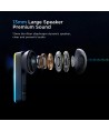 TWS Joyroom JR-TC1 IceLens Series wireless headphones with LED lights - black