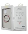 Guess IML Flowers Wreath MagSafe case for iPhone 15 / 14 / 13 - black
