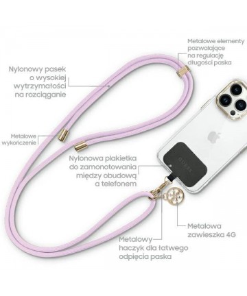 Guess CBDY Cord phone strap - lilac