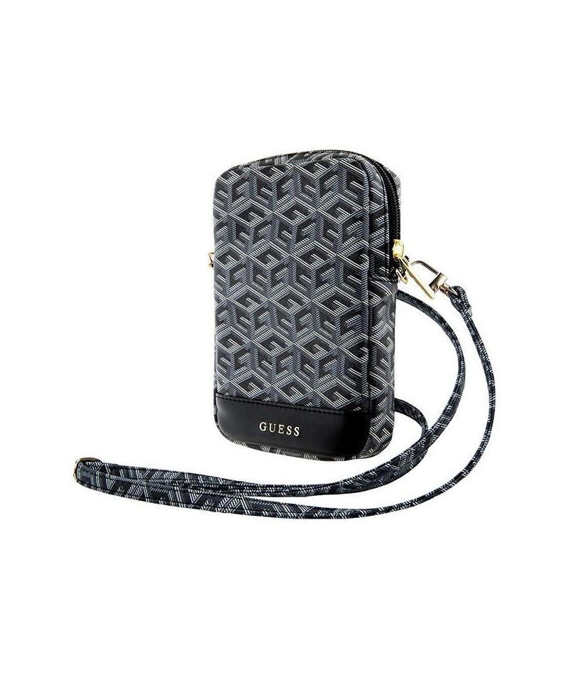 Guess Zip GCube Bottom Stripe phone bag - black