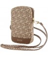 Guess Zip GCube Bottom Stripe phone bag - brown