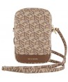 Guess Zip GCube Bottom Stripe phone bag - brown