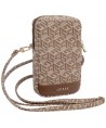 Guess Zip GCube Bottom Stripe phone bag - brown